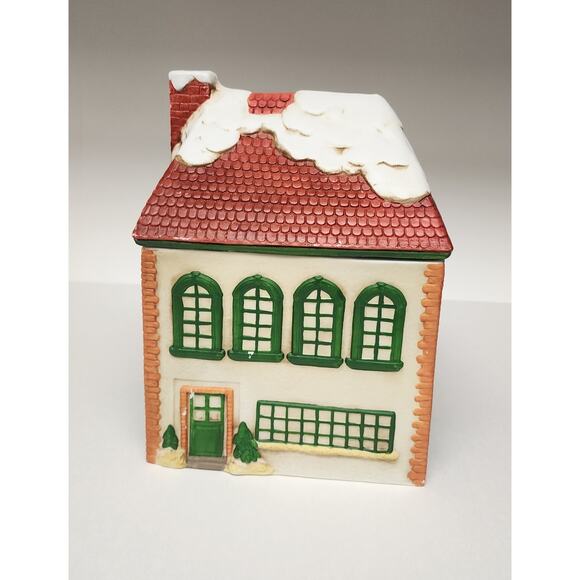 Winter Garland "Christmas Town" Vintage Cookie Jar Toy Shop Village - Picture 2 of 12